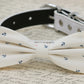White dog bow tie attached to collar, Beach wedding, Anchor, Dog lovers , Wedding dog collar