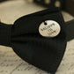 Black Dog Bow tie attached to collar, Pet wedding accessory , Wedding dog collar