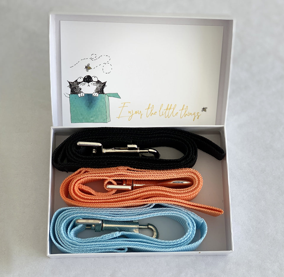 3 Dog Leashes, Black Blue Orange Pink leash, Dog Lover gift, Dog Leash, Custom card, Enjoy, Miss you, Love you birhtday card , Wedding dog collar