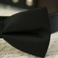 Black dog bow tie Collar- Leather dog collar - Pet wedding accessory , Wedding dog collar