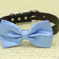 Blue Dog Bow Tie Collar-Blue wedding accessory, beach wedding, blue bow tie , Wedding dog collar