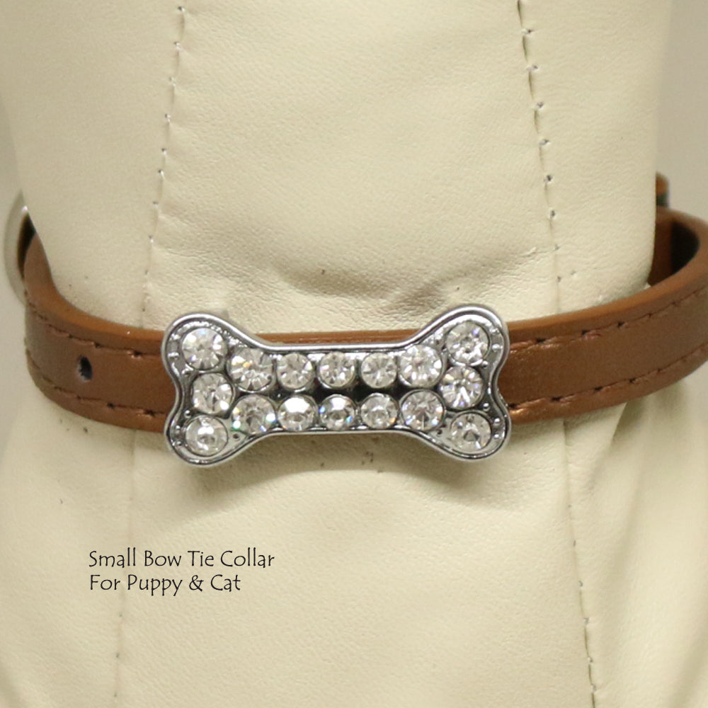 Dog Cat Collar, Leather, Charm, XS Collars,  Puppy collars, Cat Collar, kitten collar, Pet collar , Wedding dog collar