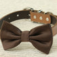 Brown dog bow tie collar, Pet wedding, Birthday Puppy gifts , Wedding dog collar
