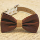 Brown and burlap Dog Bow Tie, Burlap Wedding, Country rustic wedding , Wedding dog collar