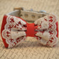 Coral wedding dog collar, Coral Dog Bow Tie, beach wedding , Wedding dog collar