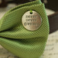 Green Dog Bow Tie, charm, dog birthday gift, dog lovers, leather collar , Wedding dog collar