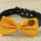 Yellow Dog Bow Tie collar, Pet wedding accessory, Dog collar , Wedding dog collar
