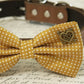 Mustard Dog Bow Tie collar, Pet wedding accessory, Country Rustic, Heart , Wedding dog collar