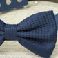 Navy dog bow tie collar - Pet wedding accessory- Something blue , Wedding dog collar