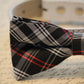 Black, Red and White Plaid dog bow tie, plaid wedding, birthday, holiday, gift , Wedding dog collar
