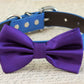 Blue and Purple dog bow tie, pet wedding, dog birthday, blue purple wedding , Wedding dog collar