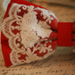 Red Lace Dog Bow Tie collar, Pet Wedding, boho , Wedding dog collar