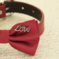 Red Dog Bow tie collar, Dog lovers, charm, gift, Proposal, Dog birthday , Wedding dog collar