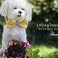 Yellow and Purple Dog Bow Tie collar, Purple wedding accessory , Wedding dog collar