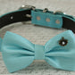 Blue Dog Bow tie collar, beach wedding accessory, Shell, Pearl, something blue , Wedding dog collar