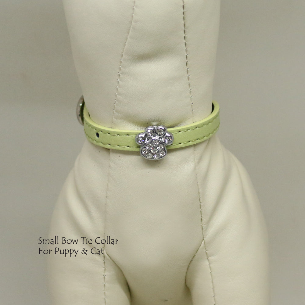 Dog Cat Collar, Leather, Charm, XS Collars,  Puppy collars, Cat Collar, kitten collar, Pet collar , Wedding dog collar