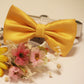 Yellow Wedding Dog Collars -Two Chic Wedding Dog Collars, Yellow dog bowtie and Floral Dog Collar , Wedding dog collar