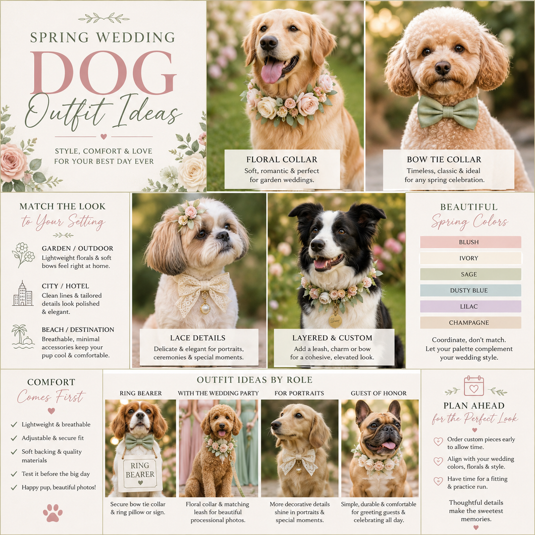 12 Spring Wedding Dog Outfit Ideas