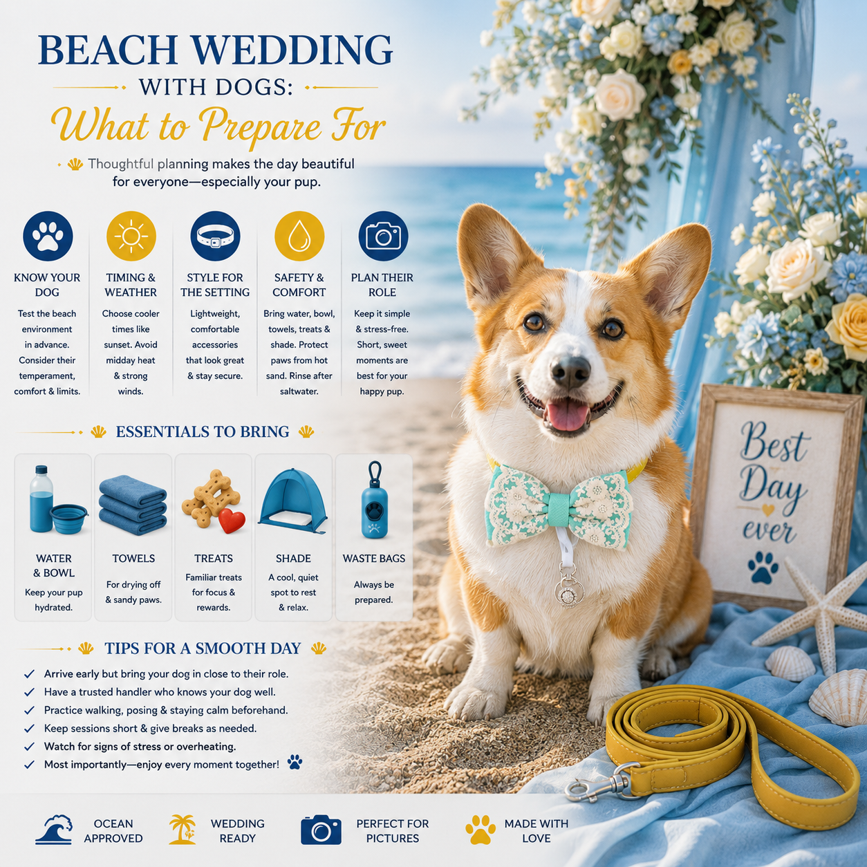 Beach Wedding With Dogs: What to Prepare For