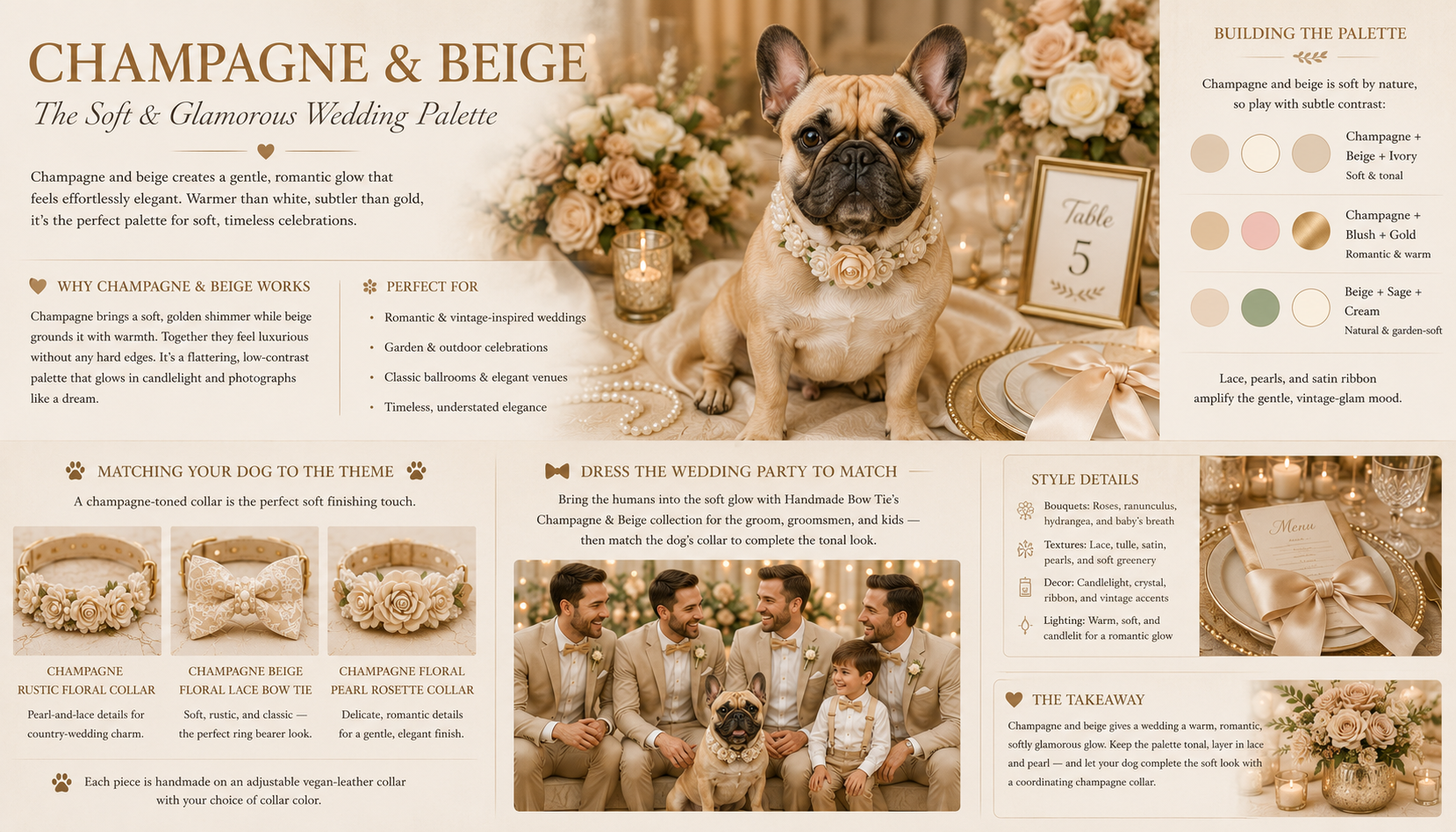 Champagne & Beige Wedding Ideas for a Soft Look
