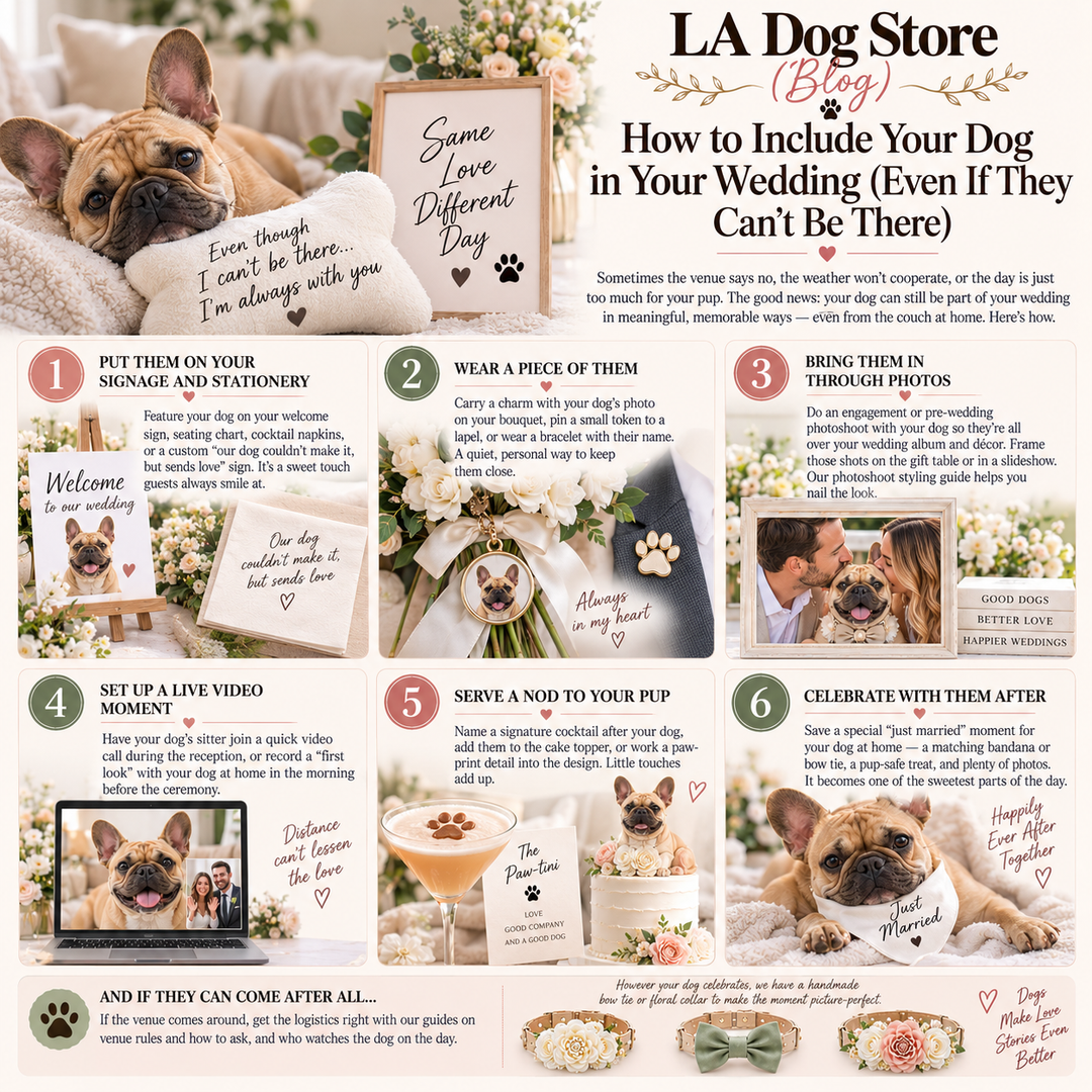 How to Include Your Dog in Your Wedding When They Can't Be There