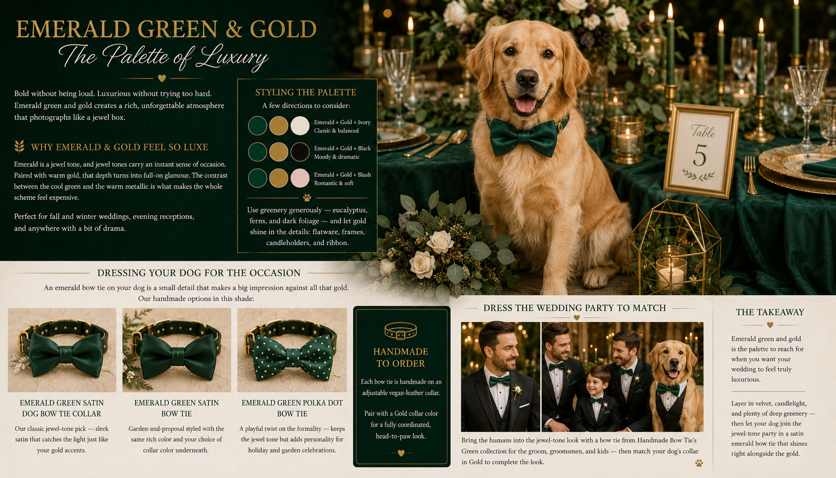 Emerald Green & Gold Wedding Rich & Luxurious