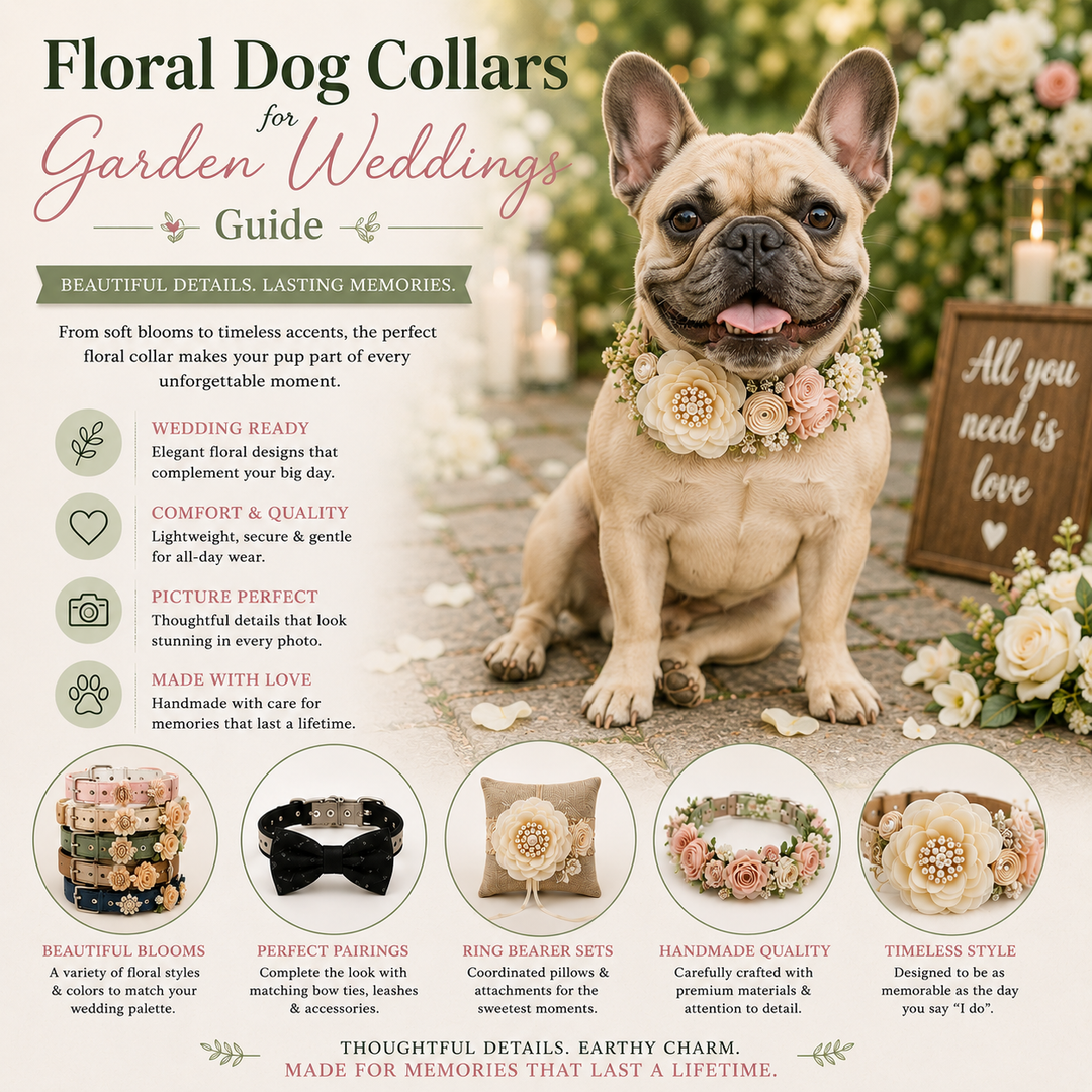 Floral Dog Collars for Garden Weddings Guide