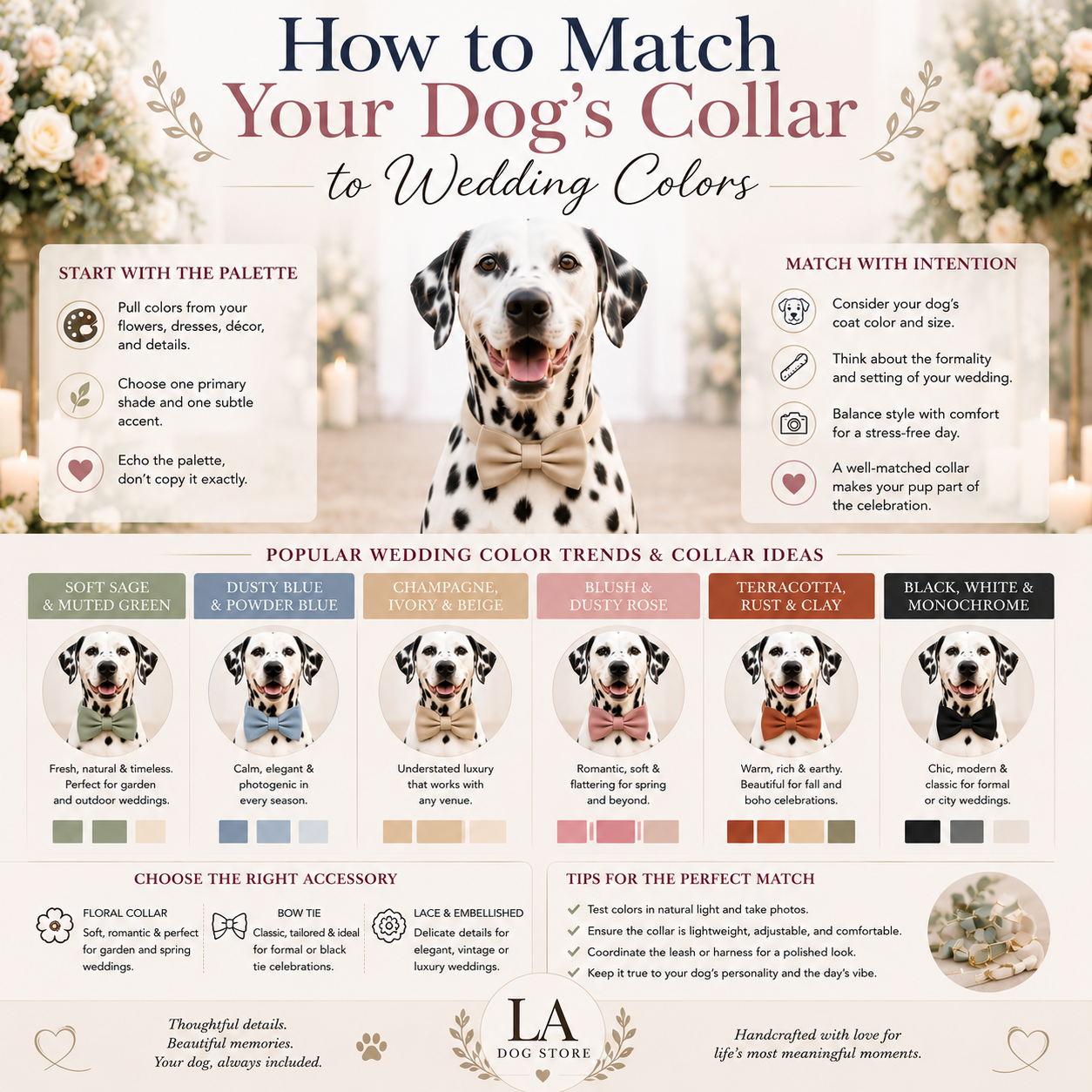 How to Match Your Dog’s Collar to Wedding Colors