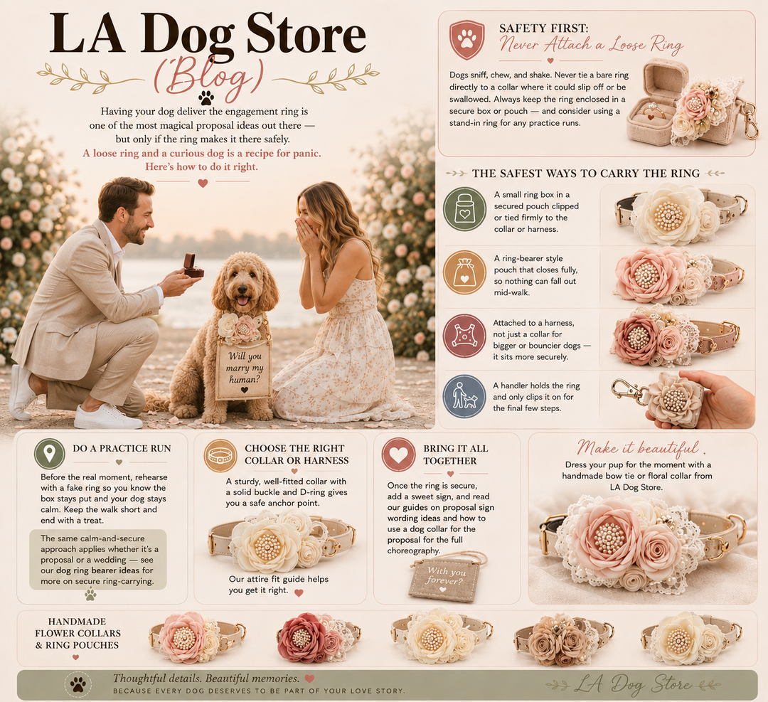 How to Safely Attach the Ring to Your Dog for the Proposal