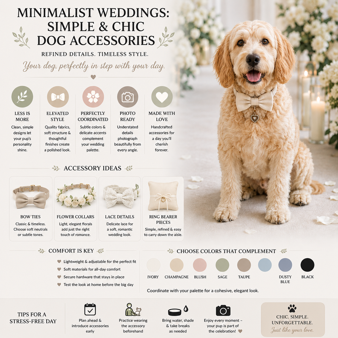 Minimalist Weddings: Simple Chic Dog Accessories