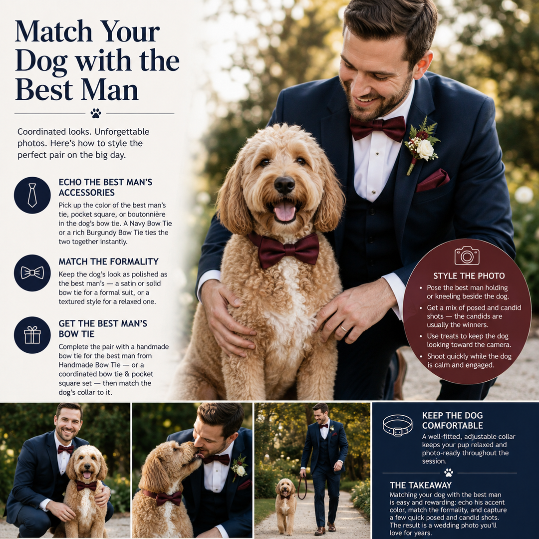 Perfect Wedding Photos Matching Dog & Best Man Looks