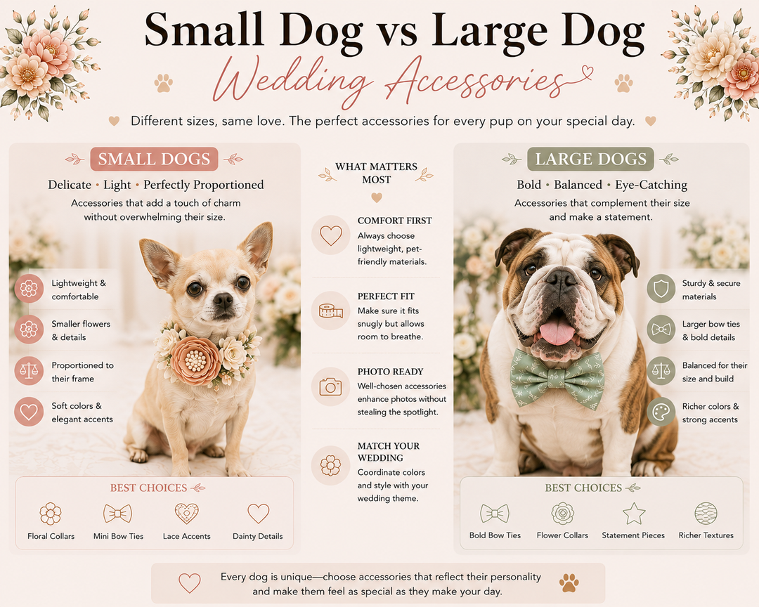 Small Dog vs Large Dog Wedding Accessories