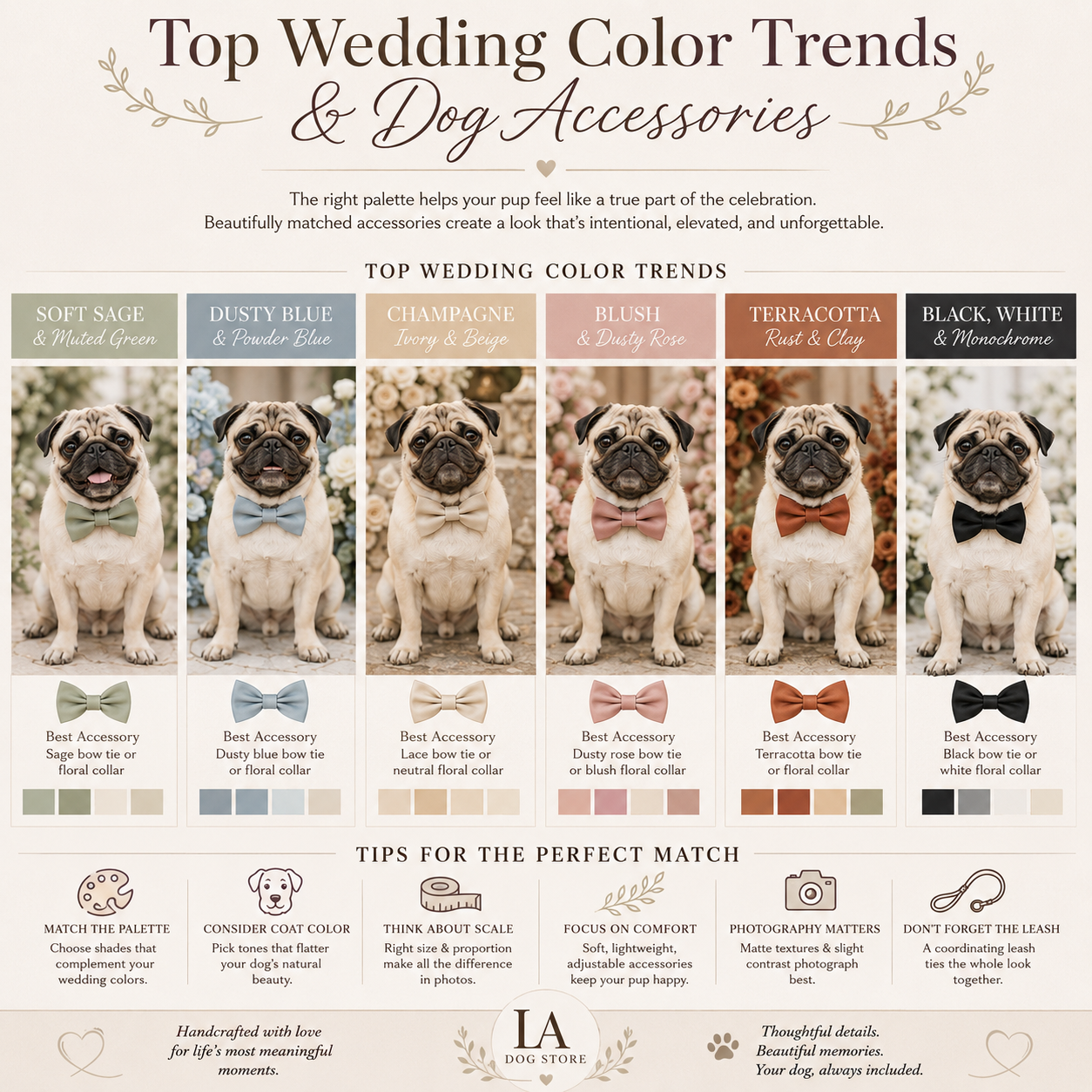 Top Wedding Color Trends & Dog Accessories