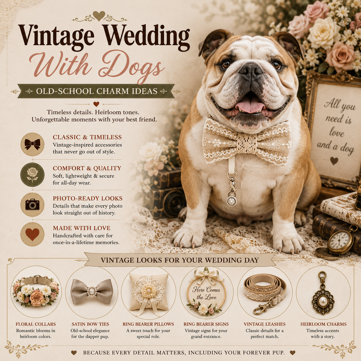 Vintage Wedding With Dogs Old-School Charm Ideas