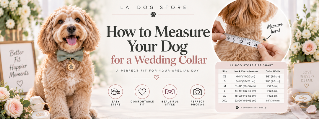How to measure a dog's neck correctly for a comfortable and properly fitted wedding collar.