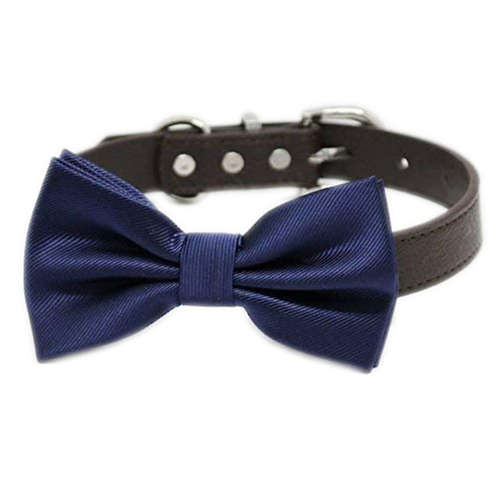 Navy bow tie collar, Cat bow tie collar, dog collar, handmade