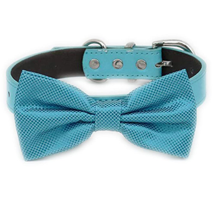 Blue bow tie collar handmade XS to XXL collar and bow adjustable Puppy bow tie dog ring bearer Blue Navy royal blue collar