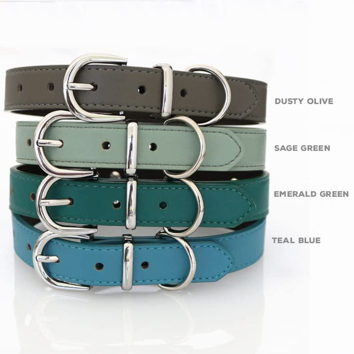 Blue Bow tie collar Leather Ivory Blue orange yellow Navy Aqua or Gray collar dog ring bearer, handmade