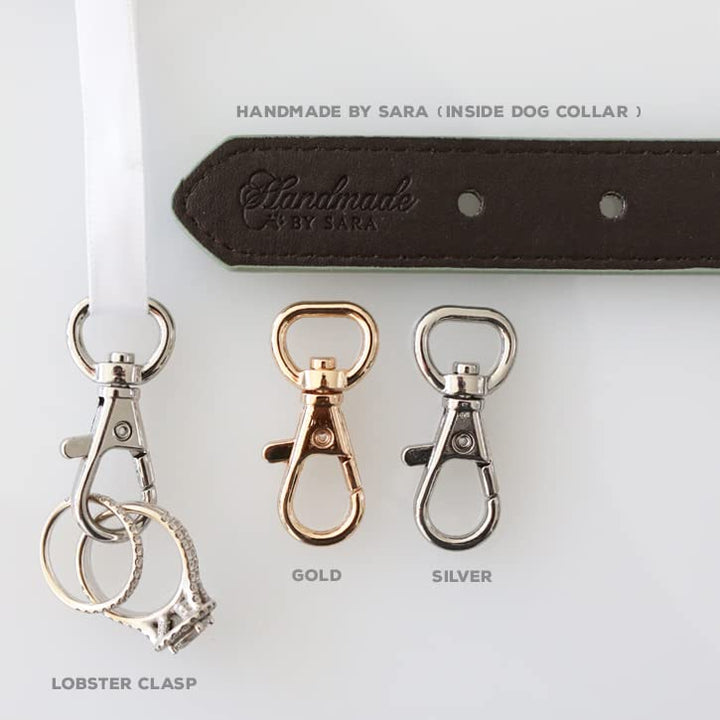 Lilac Ring Bearer Dog Bow Tie Collar with Ring Holder and Vegan Leather Collar