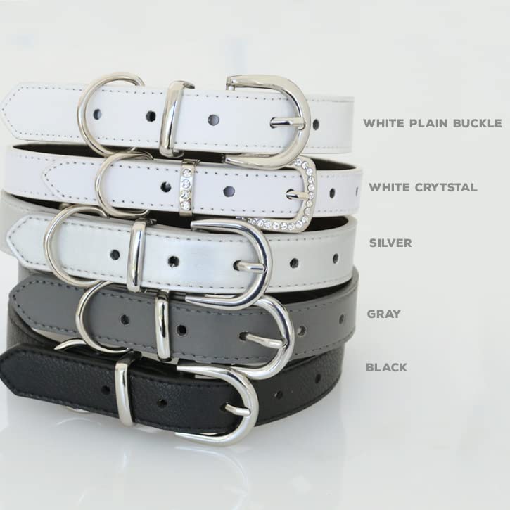 Ivory Floral Dog Collar with Pearl Center and Ring Charm