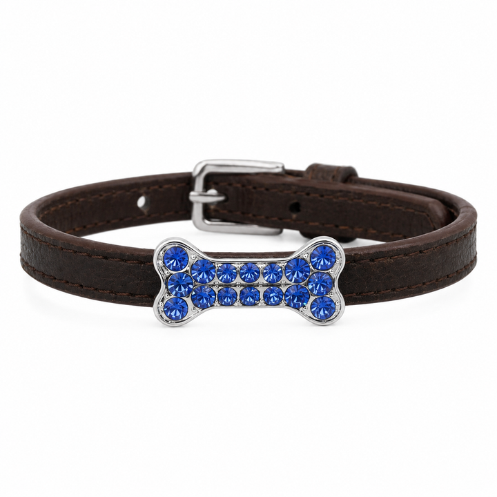 Leather Dog Cat Collar With Charm XS Size For Puppy Cat Kitten Pet Collar Black Brown Copper Red Wedding