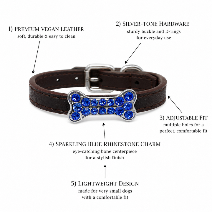 Leather Dog Cat Collar With Charm XS Size For Puppy Cat Kitten Pet Collar Black Brown Copper Red Wedding