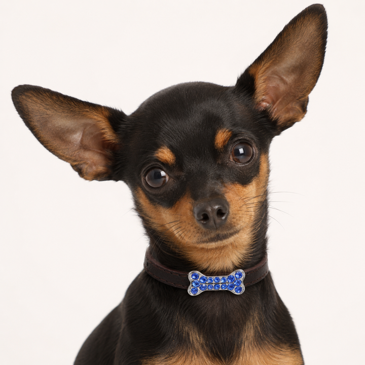 Leather Dog Cat Collar With Charm XS Size For Puppy Cat Kitten Pet Collar Black Brown Copper Red Wedding