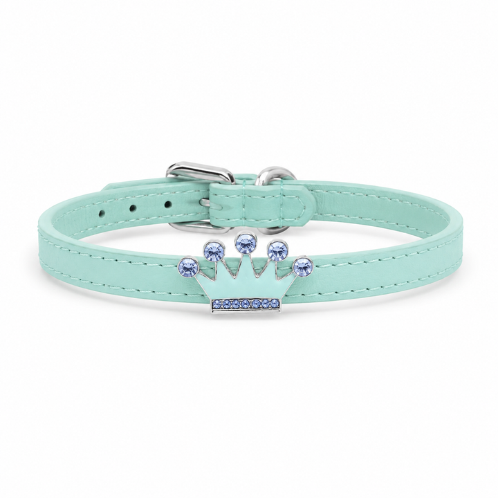 Leather Dog Cat Collar With Charm Wedding XS Size Puppy Kitten Collar Pet Collar In Multiple Colors