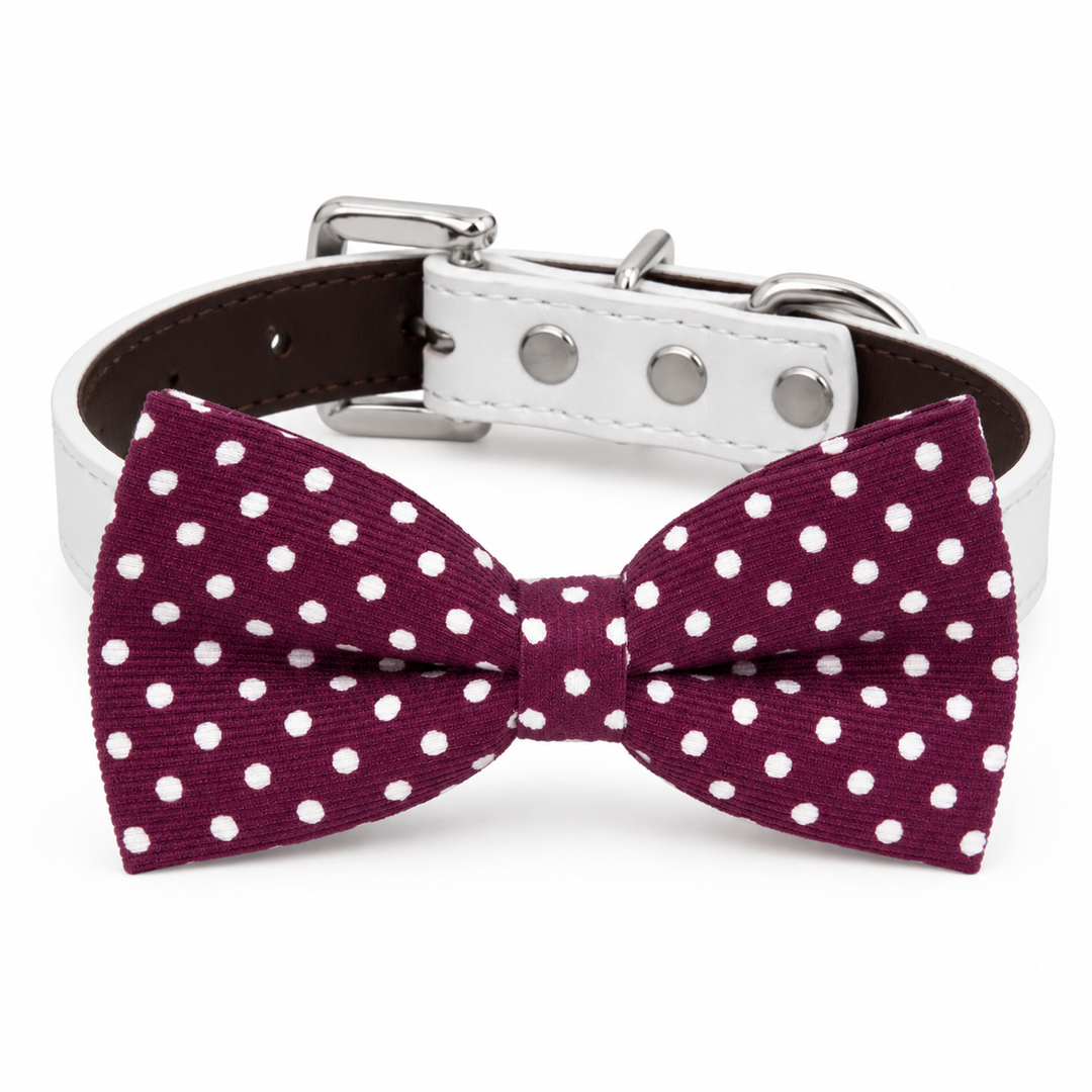 Handmade vegan leather dog collar backside details with optional ring bearer clasp attachment and premium craftsmanship