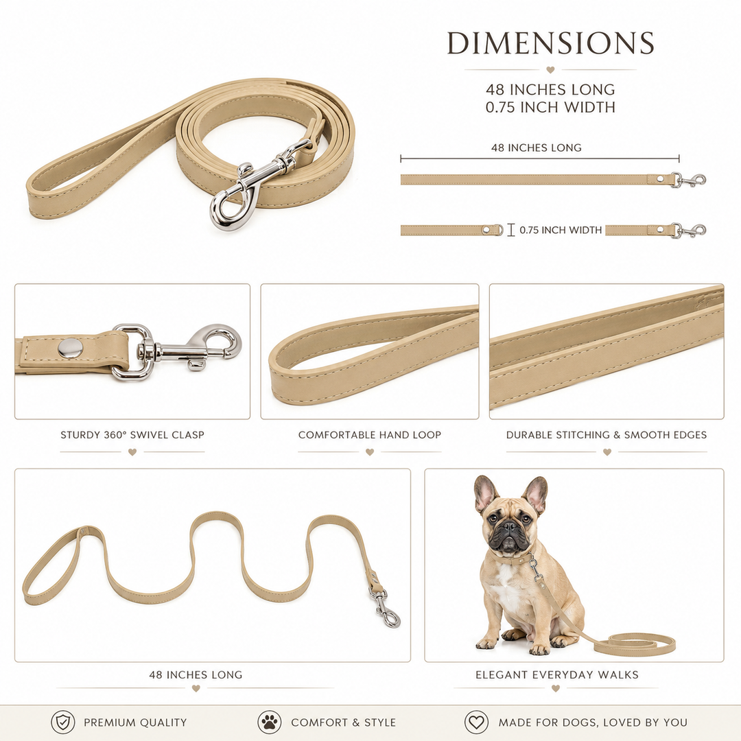 LA Dog Store soft vegan leather dog leashes collection