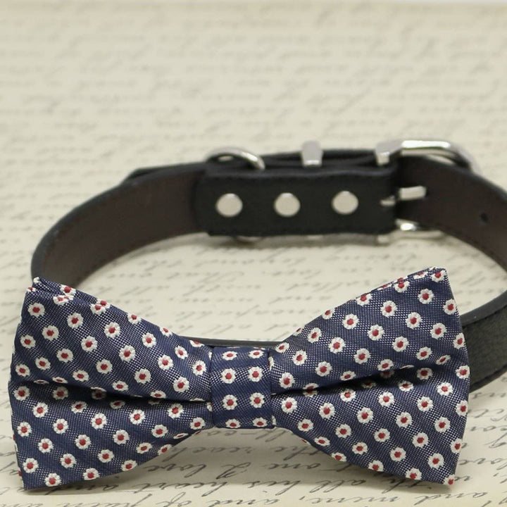 Blue Dog Bow Tie collar, blue wedding pet ideas, dog birthday gifts, blue bow tie , Wedding dog collar
