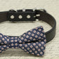 Blue Dog Bow Tie collar, blue wedding pet ideas, dog birthday gifts, blue bow tie , Wedding dog collar