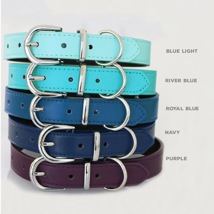 Aqua bow tie Leather collar Dog ring bearer dog ring bearer Puppy XS to XXL collar and bow tie adjustable, double heart dog lovers , Wedding dog collar