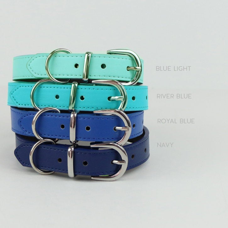 Navy Blue Dog Bow Tie -High quality leather and Fabric- Navy Wedding accessory, Navy Blue, Cute wedding gift , Wedding dog collar